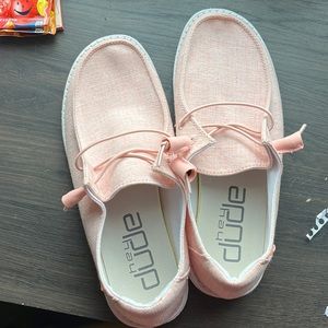 Pink lemonade hey dude shoes